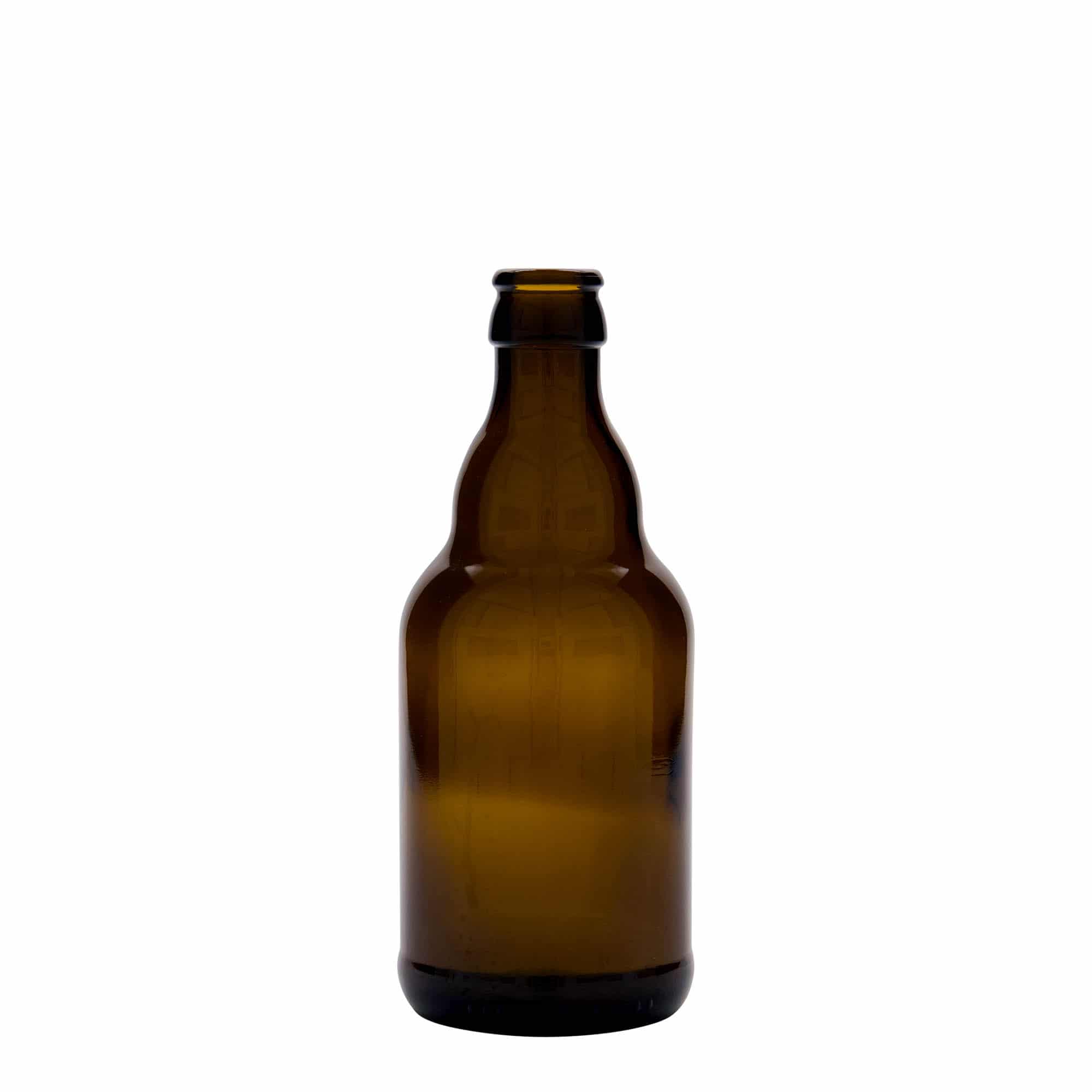 330 ml olutpullo 'Steinie', lasi, ruskea, suu: kruunukorkki