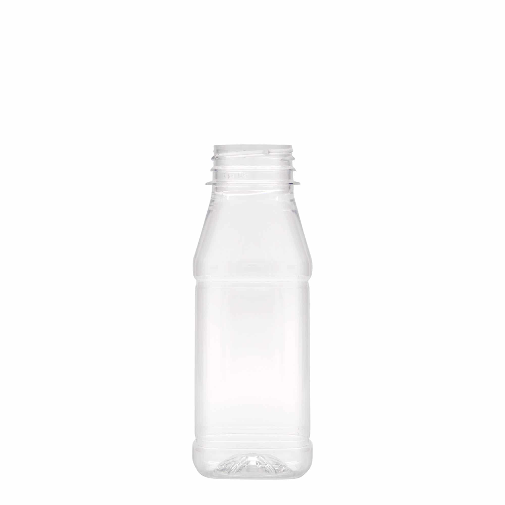 250 ml PET-pullo 'Milk and Juice Carré', neliö, muovi, suu: 38 mm