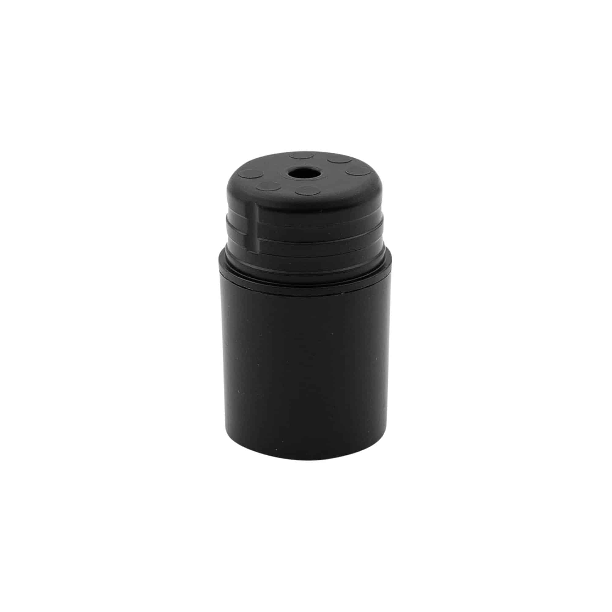 Airless Dispenser -pumppupää 'Nano', PP-muovi, musta