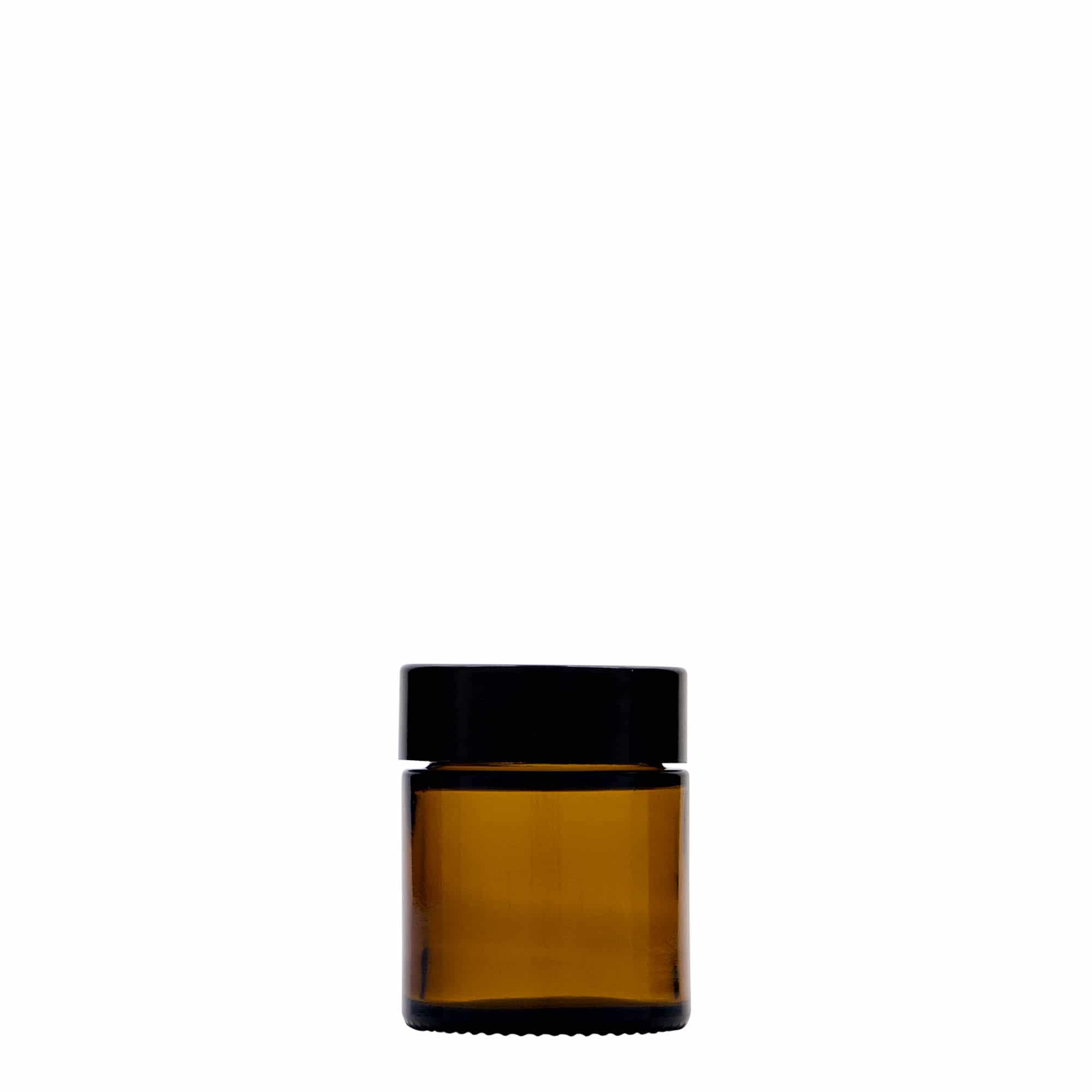 30 ml rasia 'Brown Line', lasi, ruskea, suu: Kierrekorkki