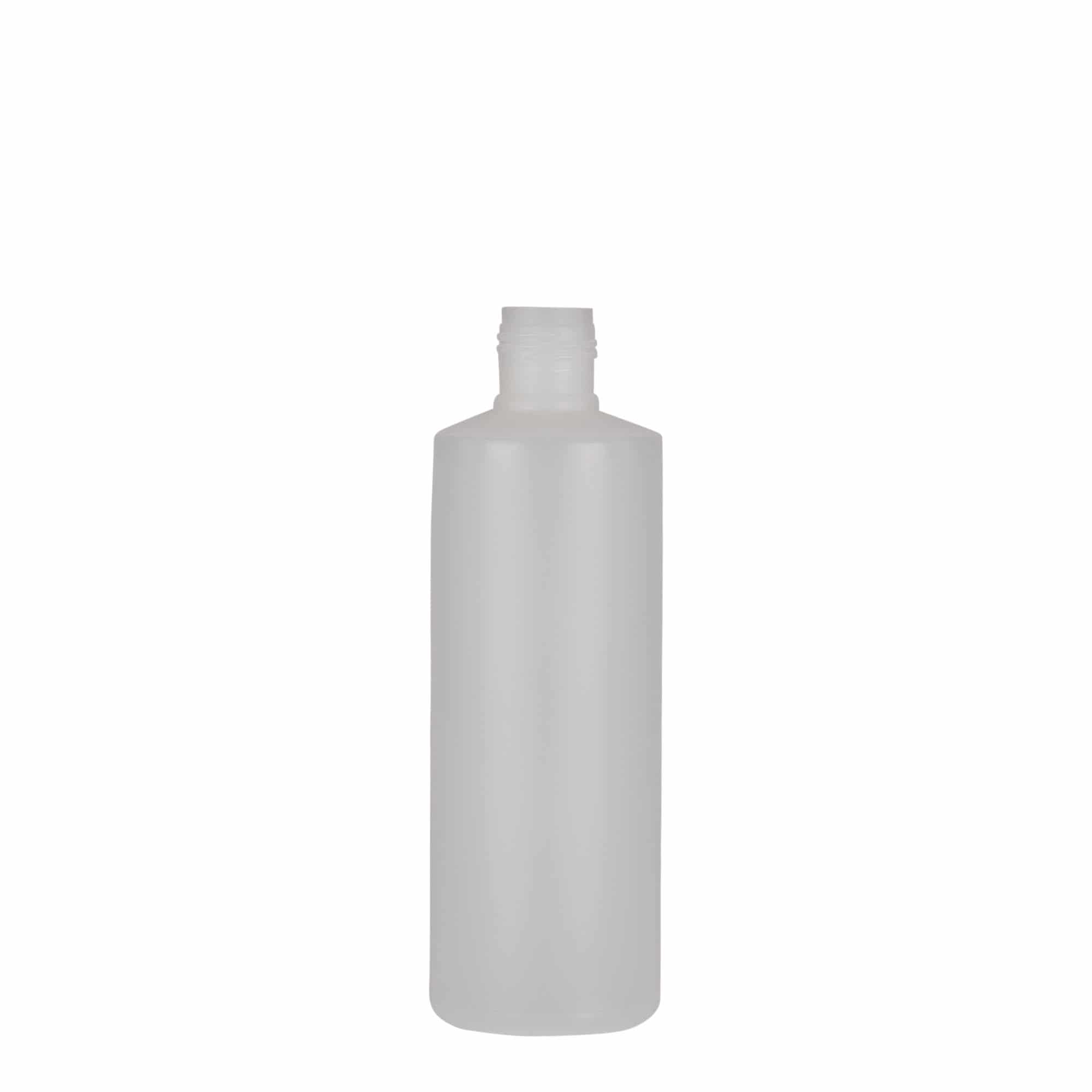 200 ml pyöreä pullo, PE-muovi, natur, suu: Kierrekorkki