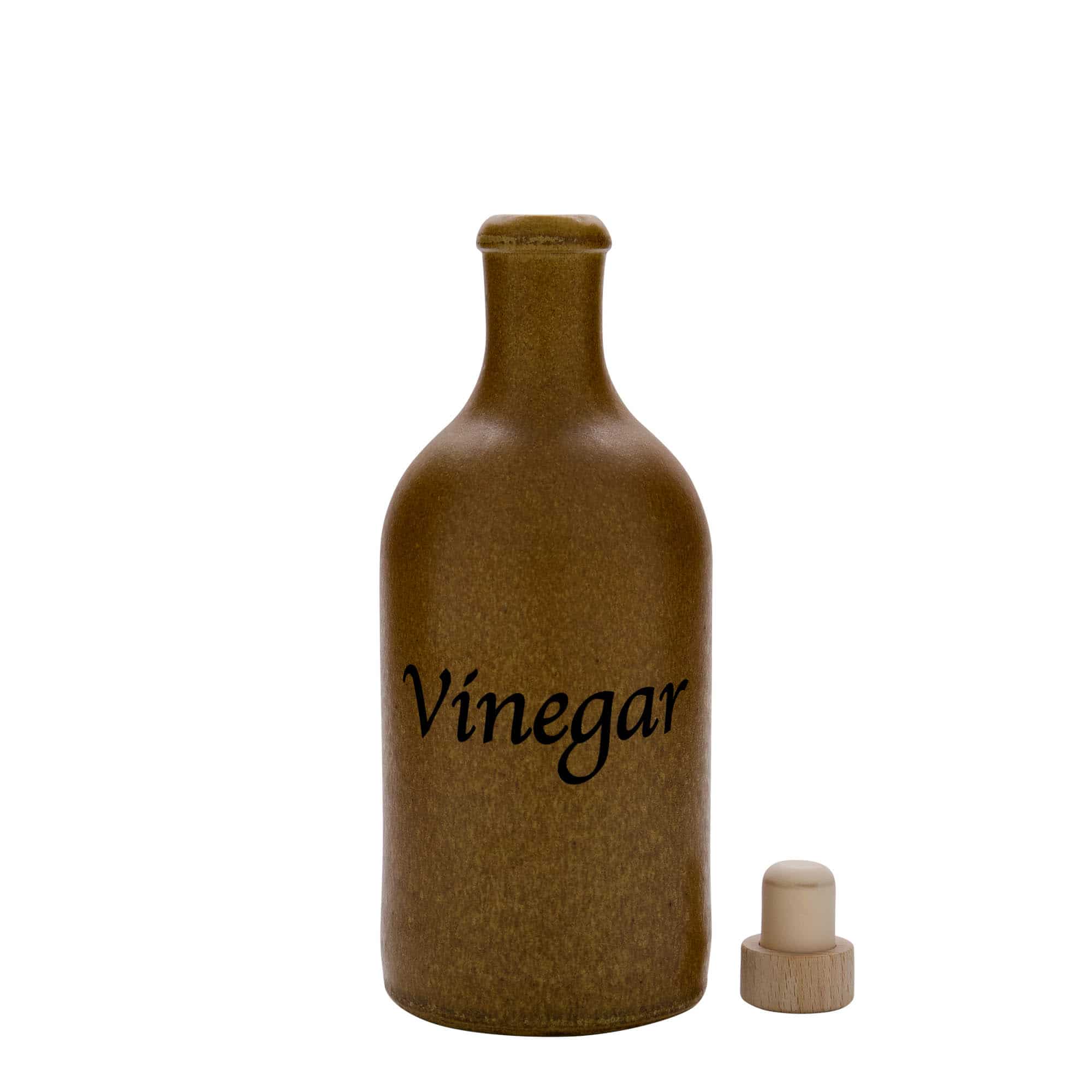 500 ml savituoppi, kuvio: Vinegar, keraaminen, ruskea-kristalli, suu: korkki