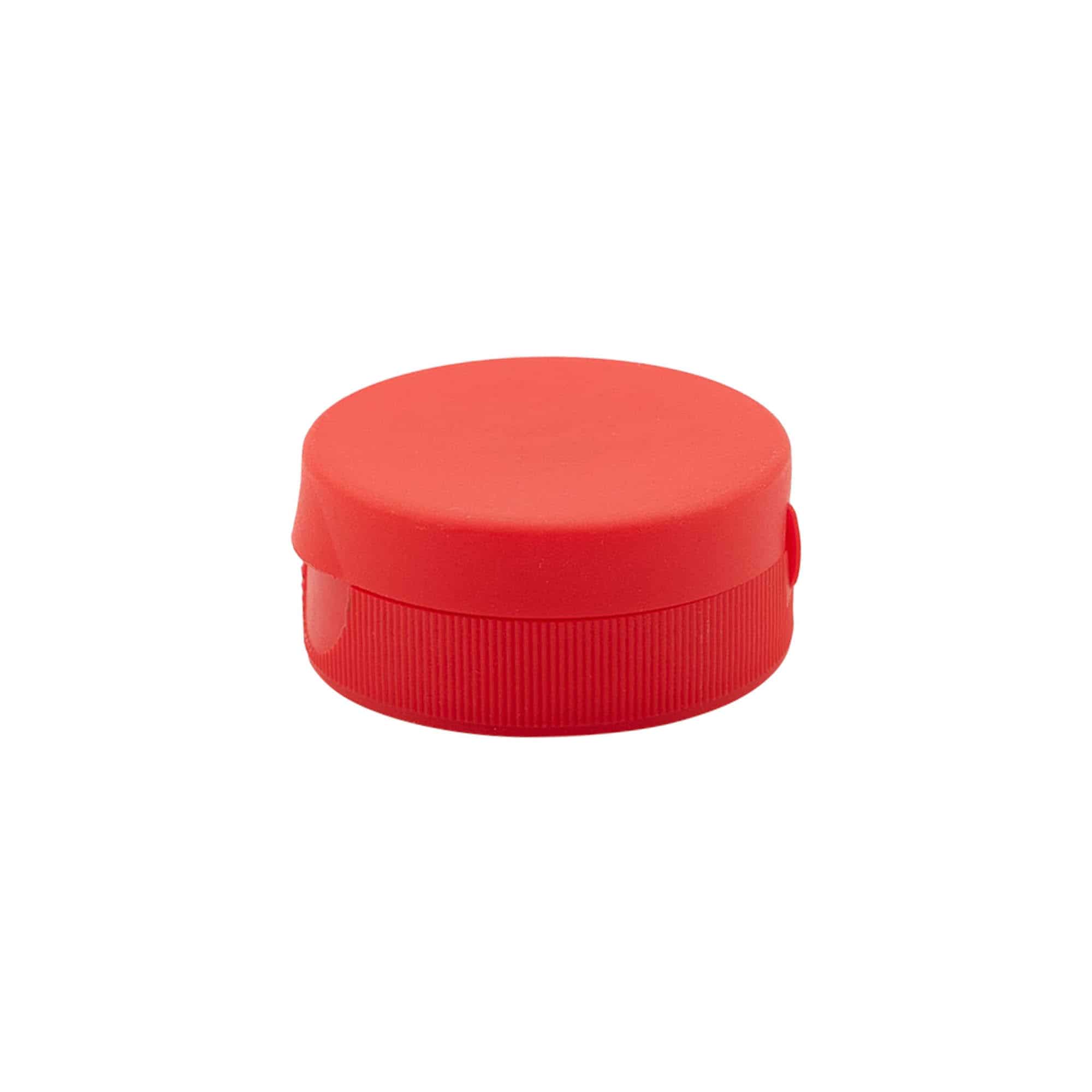 Kierrekorkki sarana, PP-muovi, punainen, suu: GPI 38/400