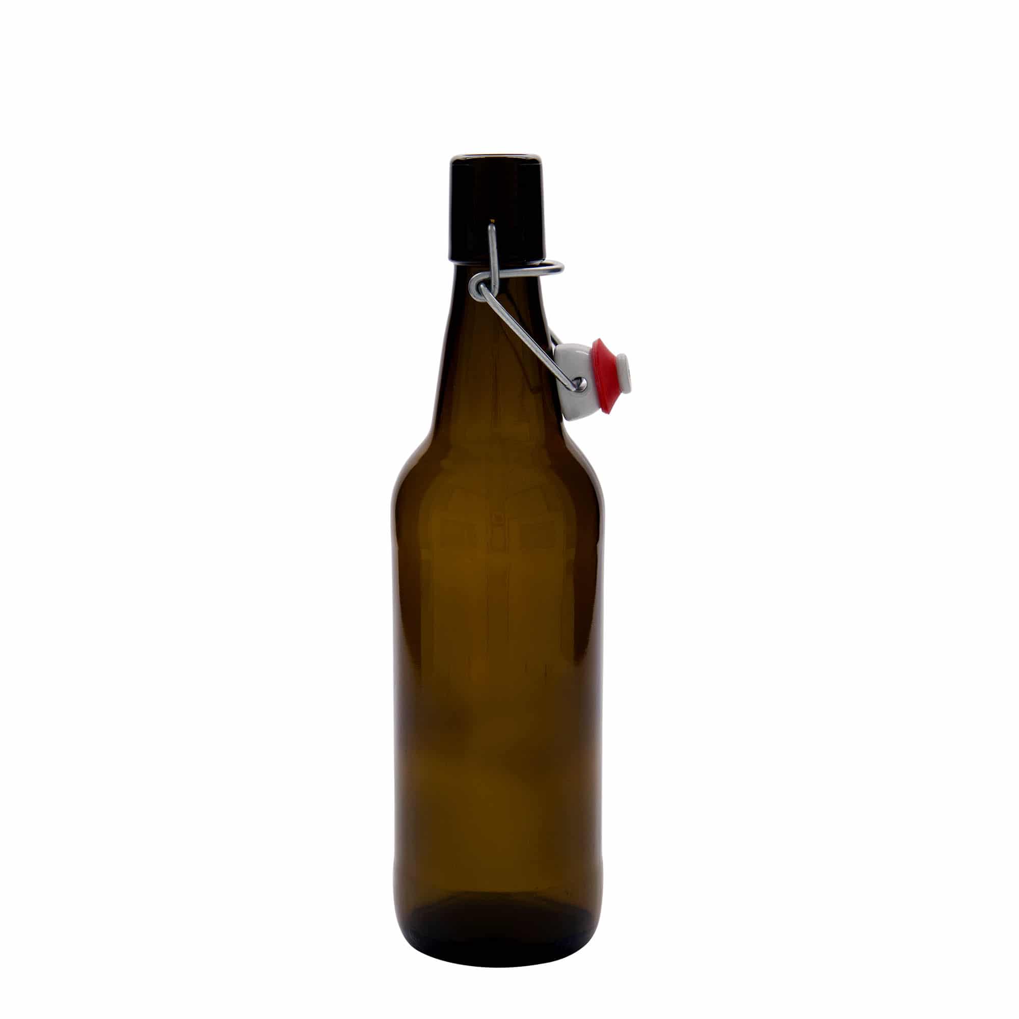 500 ml olutpullo, lasi, ruskea, suu: patenttikorkki