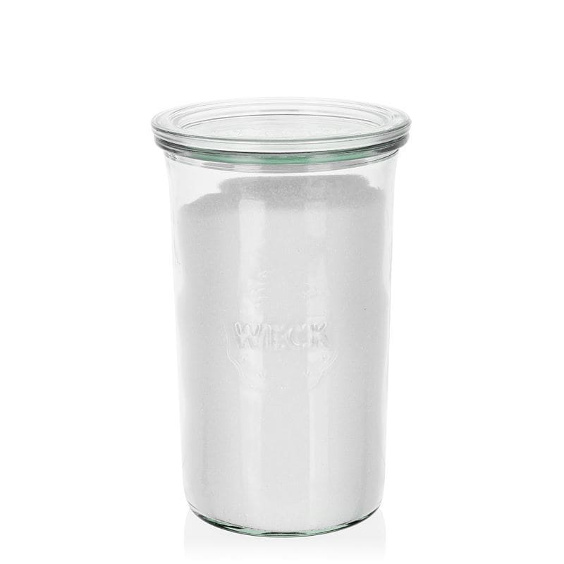 1000 ml WECK sylinterimäinen lasipurkki, suu: pyöreä reuna