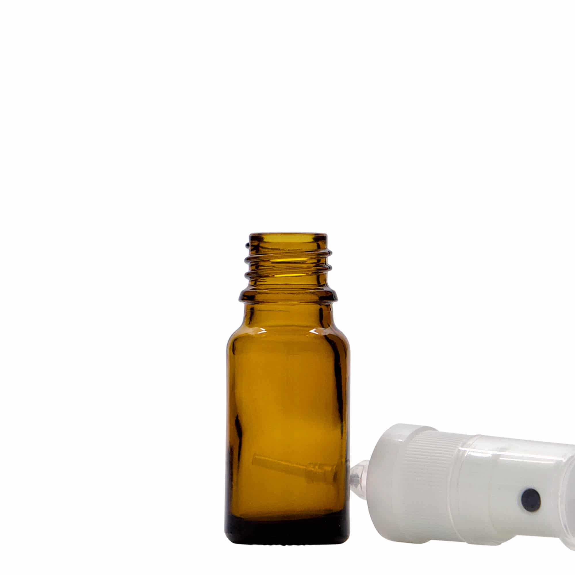 10 ml spray-pullo lääke, lasi, ruskea, suu: DIN 18