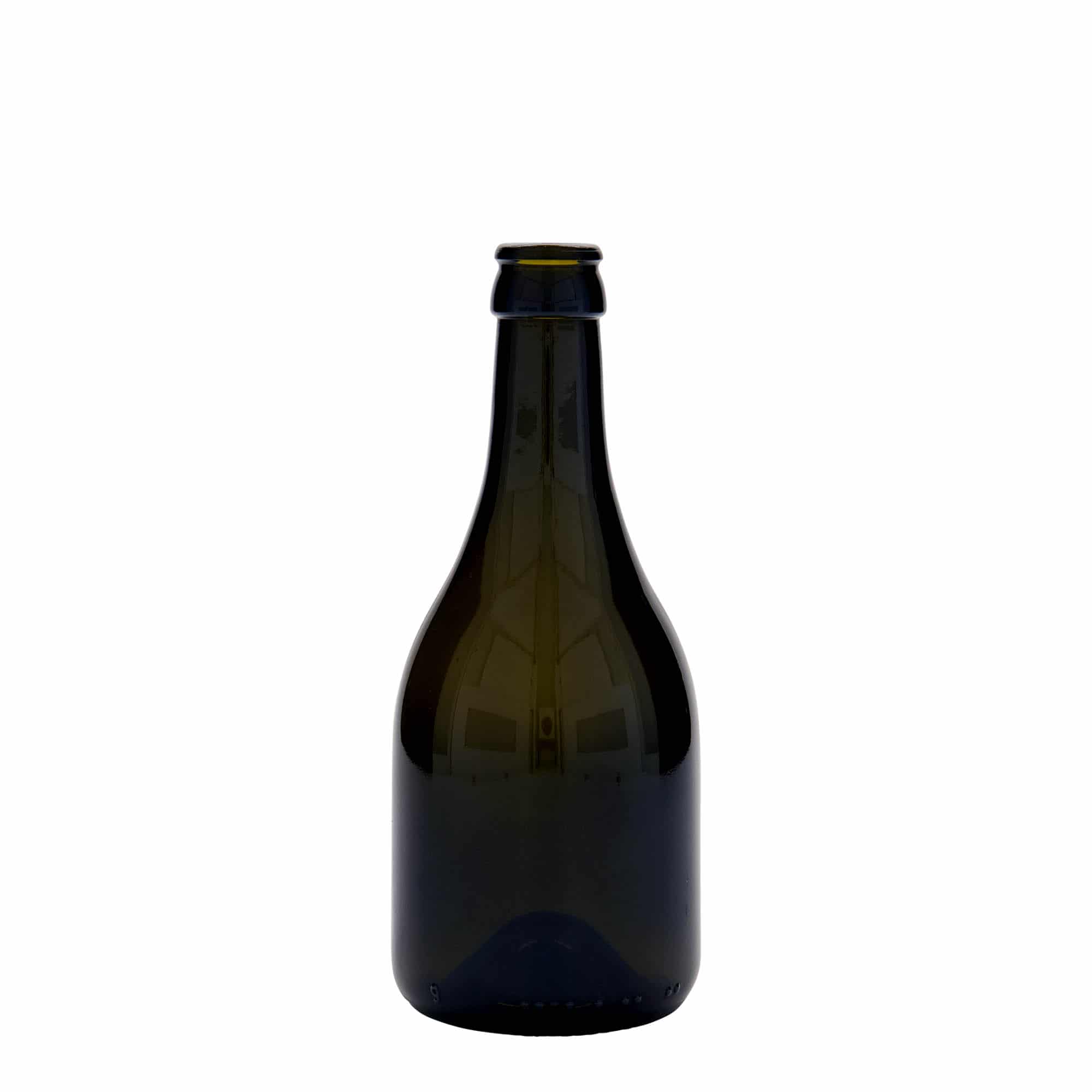 330 ml olutpullo 'Horta', lasi, antiikinvihreä, suu: kruunukorkki