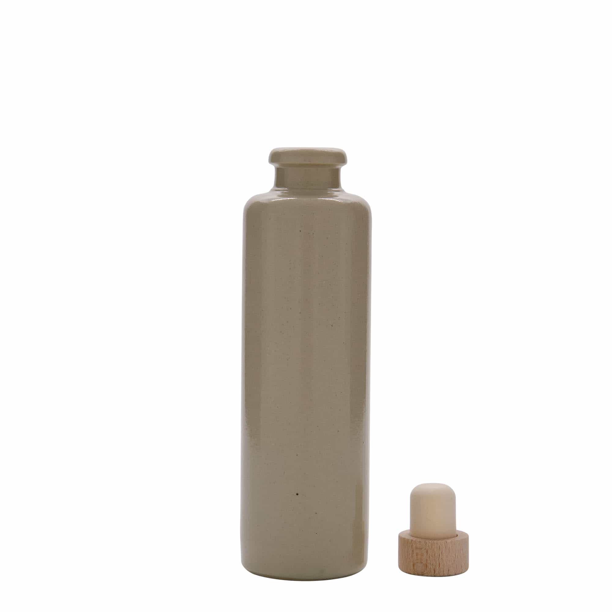 200 ml savituoppi, keraaminen, beige, suu: korkki