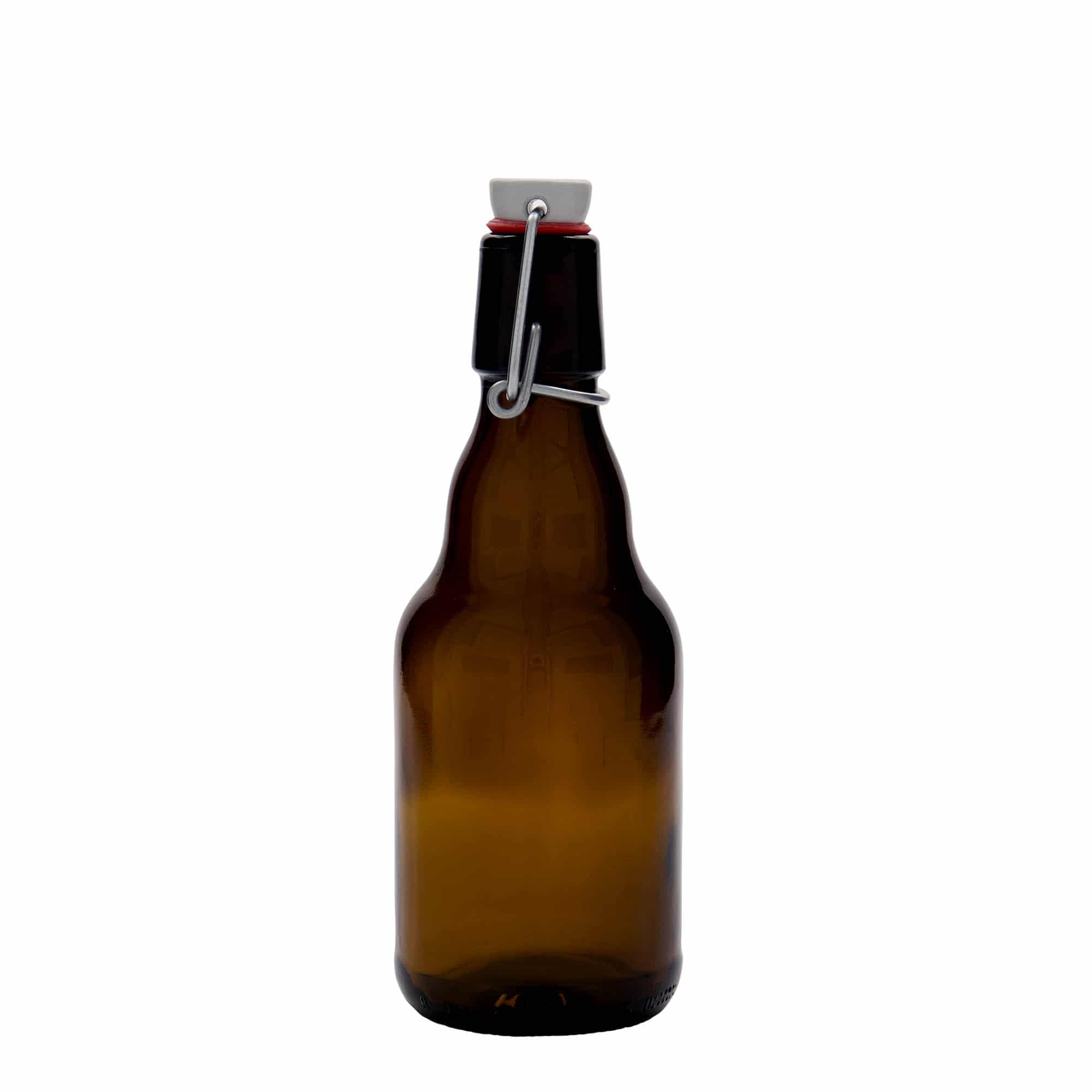 330 ml olutpullo 'Steinie', lasi, ruskea, suu: patenttikorkki