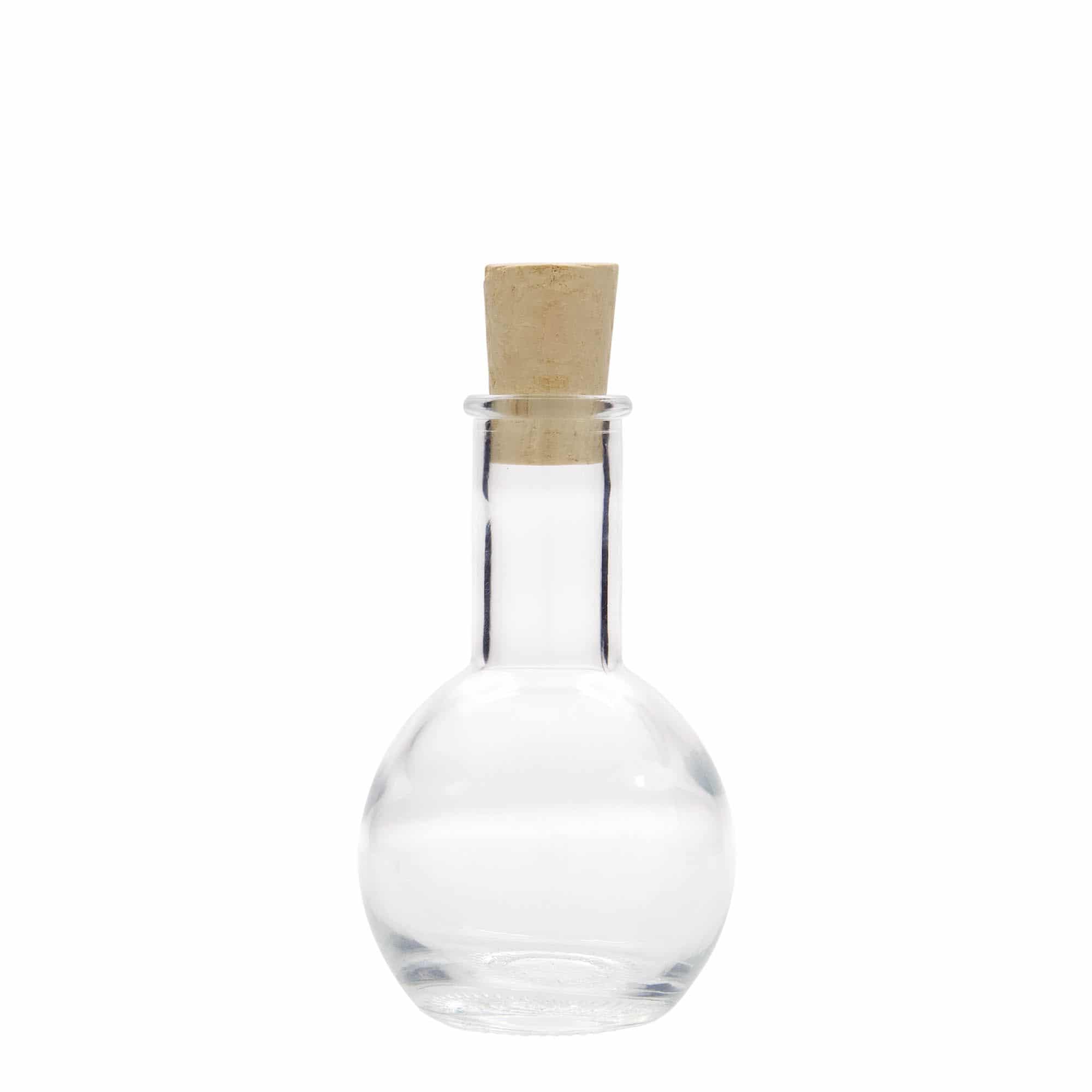 100 ml lasipullo 'Tulipano', suu: korkki