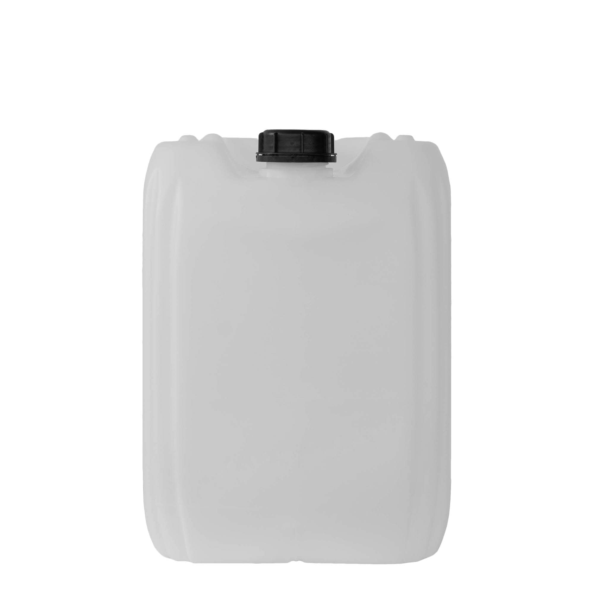 25 l kanisteri, nelikulm., HDPE-muovi, natur, suu: ND 60