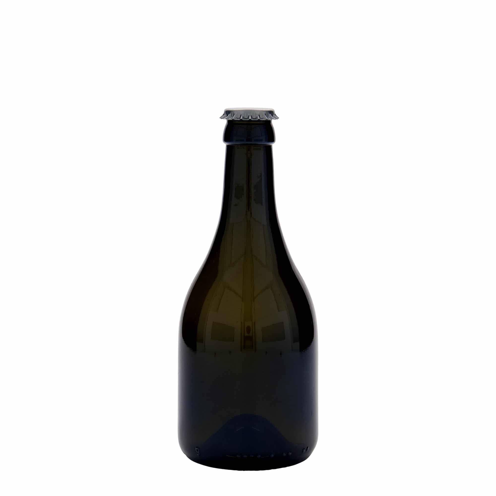 330 ml olutpullo 'Horta', lasi, antiikinvihreä, suu: kruunukorkki